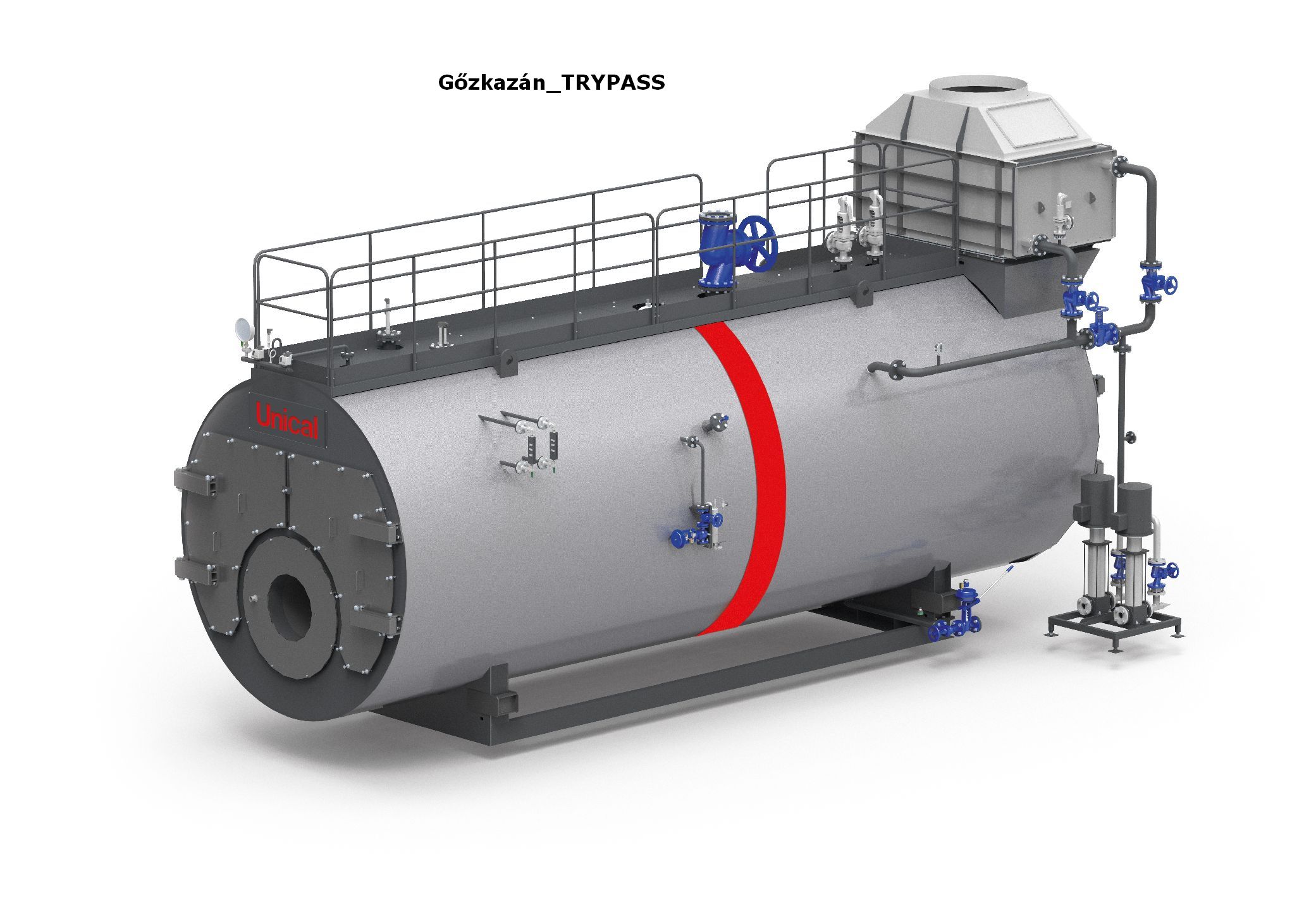Паровой котел. Паровые котлы Unical. Котел паровой высокого давления Unical TRYPASS’12 25000 кг/ч. Котел 